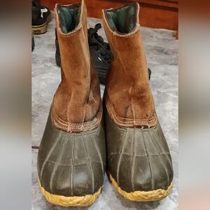 Green and Brown Duck Boots